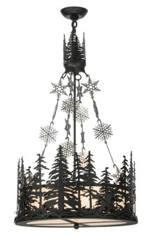 Alpine Four Light Inverted Pendant in Black Metal,Steel (57|149852)