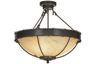 Barbed Wire Four Light Semi-Flushmount in Timeless Bronze (57|148915)