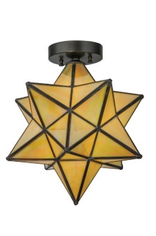 Moravian Star One Light Semi-Flushmount in Craftsman Brown (57|148883)