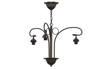 Chandelier Hardware Three Light Chandelier Hardware in Mahogany Bronze (57|147728)