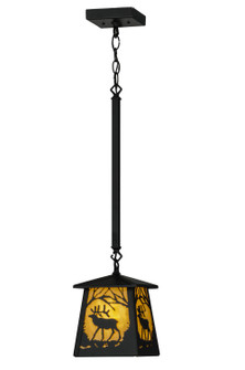 Elk at Dawn One Light Mini Pendant in Textured Black (57|147673)