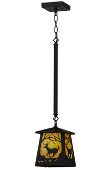 Deer At Dawn One Light Mini Pendant in Textured Black (57|147672)