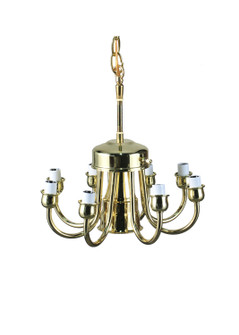Pendant Hardware Eight Light Chandelier Hardware in Polished Brass (57|14731)