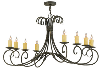 Elon Eight Light Chandelier in Blackwash (57|146659)