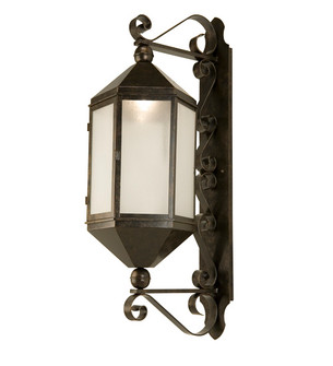 Plaza Lantern 14'' Wall Sconce in Smoke (57|146468)