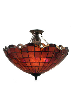 Elan Three Light Semi-Flushmount in Pbagwg Plbr Zag Amber (57|14583)