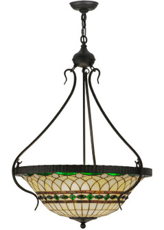 Tiffany Roman Four Light Inverted Pendant in Costello Black (57|145692)