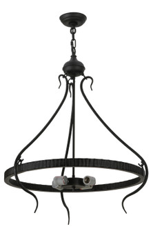 Roman Four Light Inverted Pendant Hardware in Costello Black (57|145691)