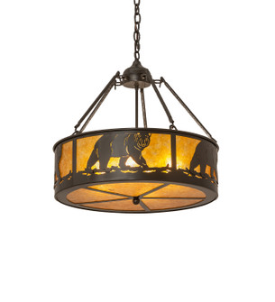 Lone Bear Four Light Pendant in Timeless Bronze (57|144859)