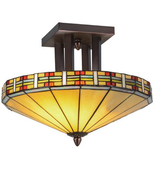 Arizona Two Light Semi-Flushmount in Mahogany Bronze (57|144759)