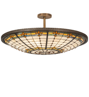 Fleur-De-Lis Six Light Semi-Flushmount in Antique Copper (57|144204)