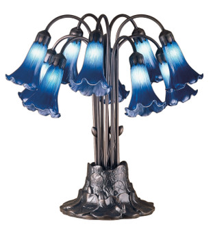 Blue Pond Lily Ten Light Table Lamp in Mahogany Bronze (57|14397)