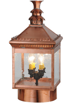 Locke Four Light Post Mount in Raw Copper (57|143549)
