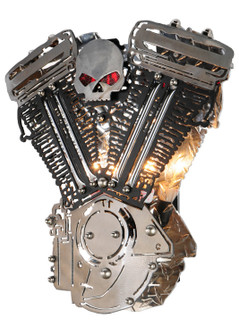 Motorcycle Two Light Wall Sconce in Extreme Chrome/Textured Black (57|142922)