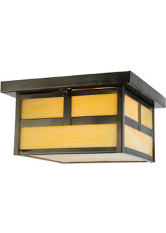 Hyde Park Two Light Flushmount in Craftsman Brown (57|142859)