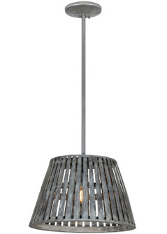 Peach Basket One Light Pendant in Weathered Wicker (57|142777)