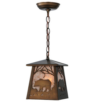 Bear At Dawn One Light Mini Pendant in Antique Copper (57|142753)