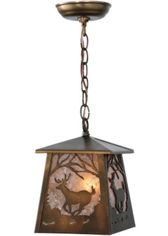 Deer At Dawn One Light Mini Pendant in Antique Copper (57|142750)