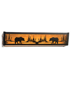 Bear At Lake Four Light Vanity in Textured Black (57|14238)