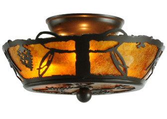 Whispering Pines Three Light Flushmount in Timeless Bronze (57|142266)