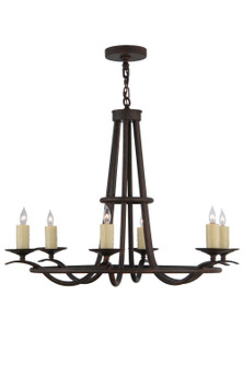Octavia Six Light Chandelier in Black Metal,Custom (57|141829)