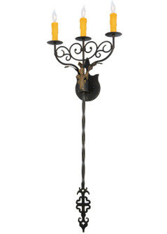 Merano Three Light Wall Sconce in Chestnut W/ Gold Accents (57|141713)