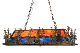 Deer Through The Trees Nine Light Pendant in Antique Copper (57|140884)