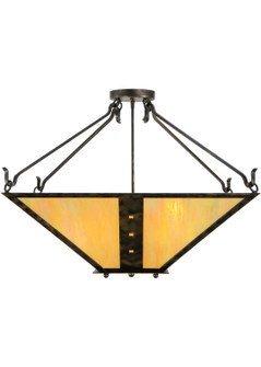 Zandra Four Light Semi-Flushmount in Antique Black (57|140660)