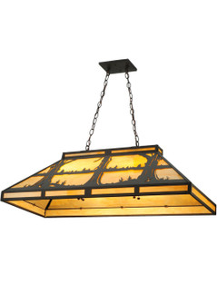 Quiet Pond Six Light Oblong Pendant in Oil Rubbed Bronze (57|140599)