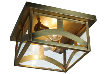 Hyde Park Two Light Flushmount in Natural Brass (57|140041)