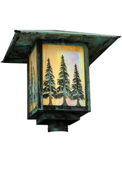 Seneca One Light Post Mount in Verdigris (57|139260)