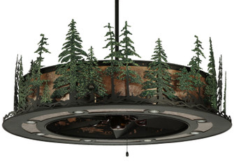 Tall Pines 20 Light Chandelier in Wrought Iron/Green Trees Oiled Bronze (57|138252)