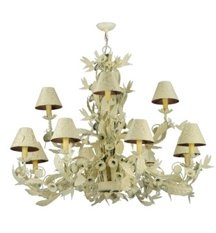 Le Printemps 12 Light Chandelier in Custom White Crackle (57|137289)