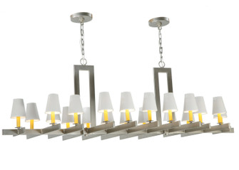 Dante 20 Light Chandelier in Nickel White Parchment (57|137121)