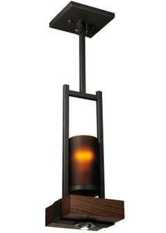 Grand Terrace Two Light Pendant in Natural Wood,Wrought Iron (57|136684)