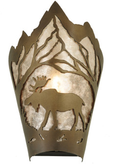 Moose At Dawn One Light Wall Sconce in Antique Copper (57|136674)
