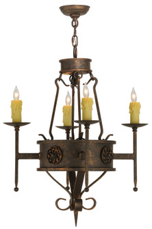 Lorenzo Four Light Chandelier in Gilded Tobacco (57|136537)