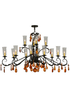 Windsor 14 Light Chandelier in Black Metal (57|136485)