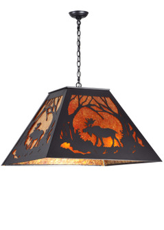 Moose At Dawn Four Light Pendant in Textured Black (57|134438)