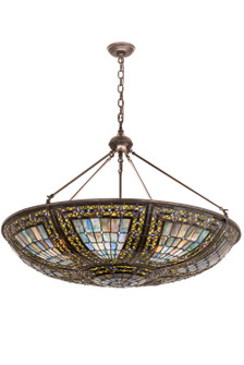 Fleur-De-Lis Nine Light Inverted Pendant in Mahogany Bronze (57|134135)