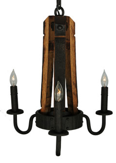 Barrel Stave Three Light Chandelier in Coffee Bean (57|133299)