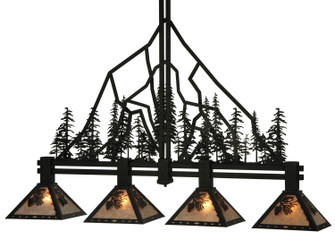 Tall Pines Four Light Island Pendant in Textured Black (57|132767)