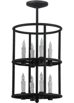Cilindro Eight Light Pendant in Costello Black (57|132598)