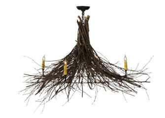 Twigs Four Light Chandelier in Natural Wood,Mahogany Bronze (57|132515)