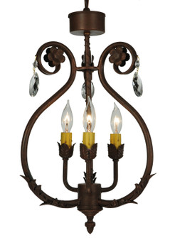 Antonia Three Light Chandelier in Antique Rust (57|132457)