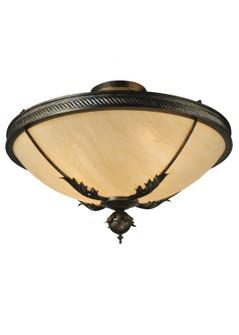 Hoja Four Light Semi-Flushmount in French Bronze (57|132431)