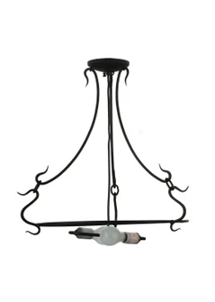 Inverted Pendant Hardware Two Light Serpentine Ring in Black Powder Coat (57|131192)