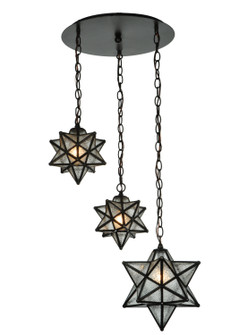 Moravian Star Three Light Pendant in Oil Rubbed Bronze (57|130969)