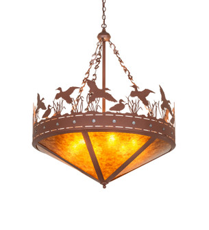 Ducks In Flight Six Light Inverted Pendant in Rust (57|130708)