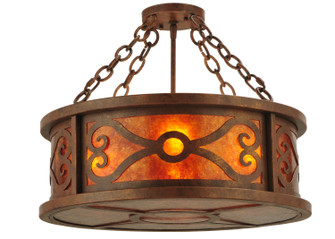 Donya Four Light Inverted Pendant in Antique Rust (57|129143)